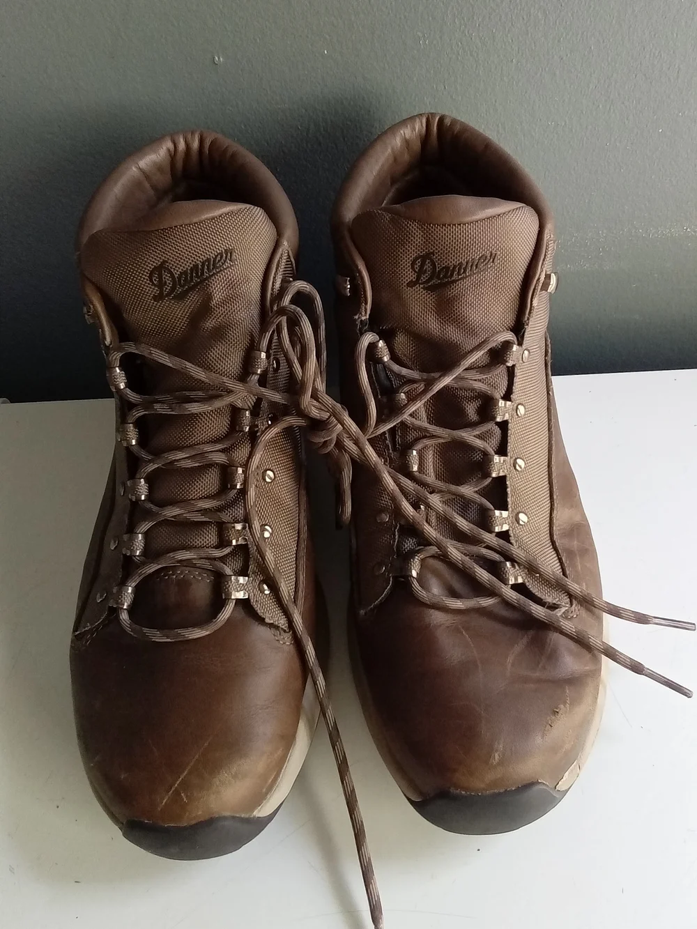 Danner‎ Brown Leather and Textile Lace-Up Boots